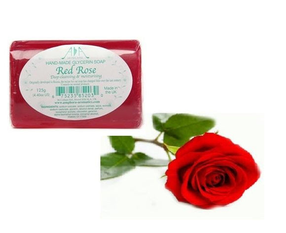 Red Rose Clear Vegetable Glycerin Soap 125g - ekoface